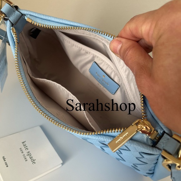 ♠️Kate Spade Kayla Woven Leather Small Convertible Shoulder Bag - Picture 9 of 12